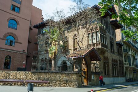 Editorial. May, 2018. Casa Golferichs, Barcelona, Spain. Casa Golferichs is a modernist home with a certain "gothic bias".のeditorial素材