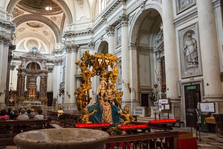 Editorial. June 2019. Venice, Italy. The interior of the Church Santa Maria del Rosario (St. Mary of the Rosary), commonly known as Gesuati, is an 18th-century Dominican church in the Sestiere of Dorsoduro in Venice, Italy.のeditorial素材