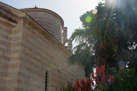 Church in the Old Town in Budva, Montenegro in summerのeditorial素材