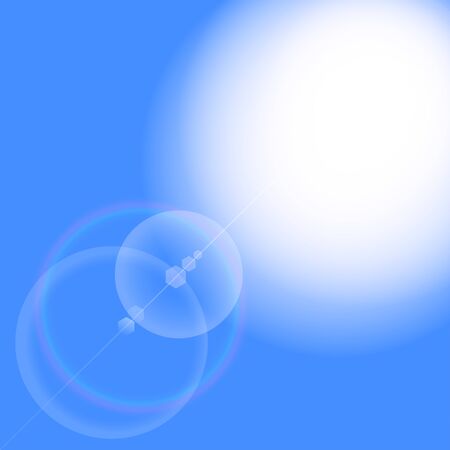 illustration sun in the blue skyのイラスト素材