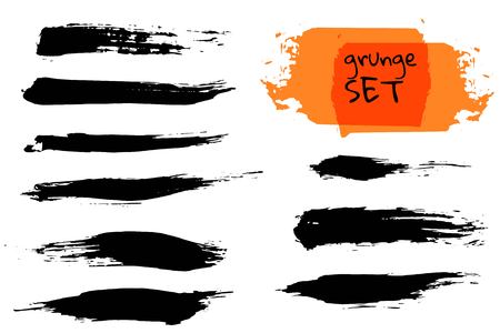 Brush strokes in a boho grunge style on an isolated white background .vector illustrations for social media, posters, email, print, ads designs, promotional material.のイラスト素材