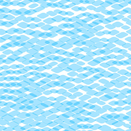 Abstract blue squares on white background. Seamless pattern with geometric print for wallpaper, web...