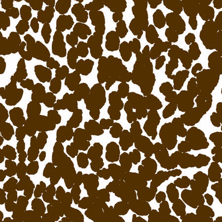Abstract modern leopard seamless pattern. Animals trendy background. Brown and black decorative vector stock illustration for print, card, postcard, fabric, textile. Modern ornament of stylized skinのイラスト素材