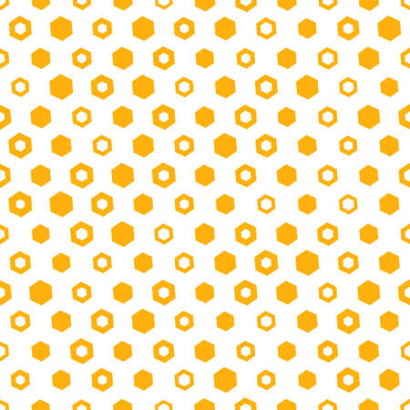 Seamless pattern with color honeycomb shapes on white background. Template texture for invitation, poster, card, banner, announcements and others. Vector illustration.のイラスト素材