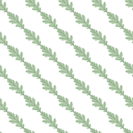 Floral seamless pattern with colorful exotic leaves on white background. Tropic green oak branches. Fashion vector stock illustration for wallpaper, posters, card, fabric, textile.のイラスト素材
