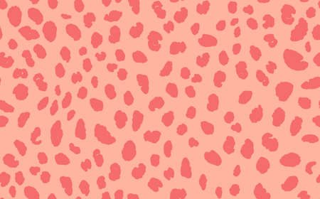 Abstract modern leopard seamless pattern. Animals trendy background. Pink decorative vector stock illustration for print, card, postcard, fabric, textile. Modern ornament of stylized skinのイラスト素材