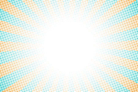 Pop art creative concept colorful comics book magazine cover. Polka dots colorful background. Cartoon halftone retro pattern. Abstract template design for poster, card, sale banner, empty bubble.のイラスト素材