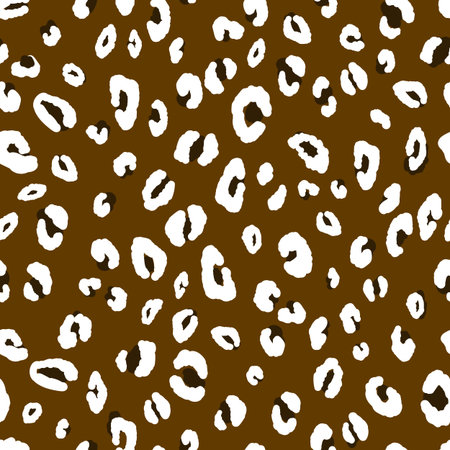 Abstract modern leopard seamless pattern. Animals trendy background. Brown and white decorative...