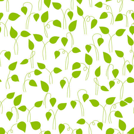 Floral seamless pattern with color exotic leaves on white background. Tropic brown oak branches. Fashion vector stock illustration for wallpaper, posters, card, fabric, textile.のイラスト素材