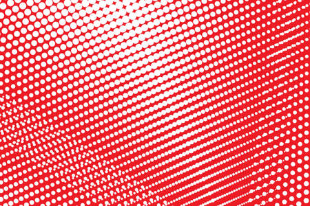 Pop art colorful comics book magazine cover. Polka dots red and white background. Cartoon funny retro pattern mock up. Vector halftone illustration.90-s style.のイラスト素材