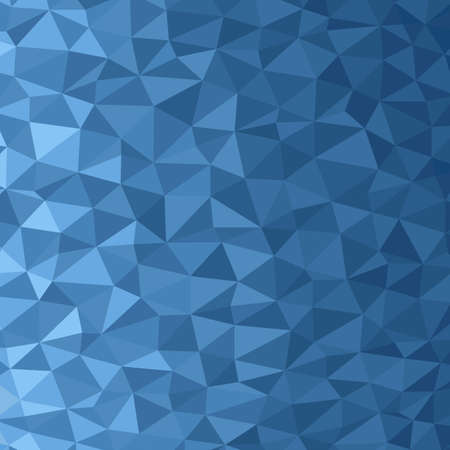 Polygonal dark blue mosaic background. Abstract low poly vector illustration. Triangular pattern in halftone style. Template geometric business design with triangle for poster, banner, card, flyer.のイラスト素材