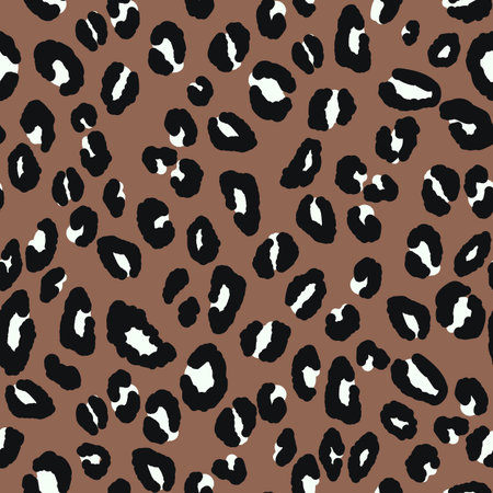 Abstract modern leopard seamless pattern. Animals trendy background. Brown and black decorative...