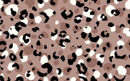 Abstract modern leopard seamless pattern. Animals trendy background. Beige and black decorative...