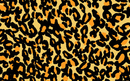 Abstract modern leopard seamless pattern. Animals trendy background. Orange and black decorative...