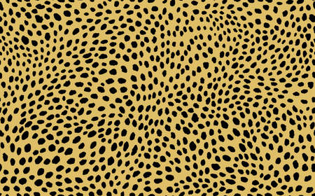 Abstract modern leopard seamless pattern. Animals trendy background. Beige and black decorative vector stock illustration for print, card, postcard, fabric, textile. Modern ornament of stylized skinのイラスト素材