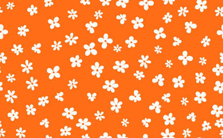 Floral seamless with hand drawn color flowers. Cute summer background. Modern floral compositions. Fashion vector stock illustration for wallpaper, posters, card, fabric, textileのイラスト素材