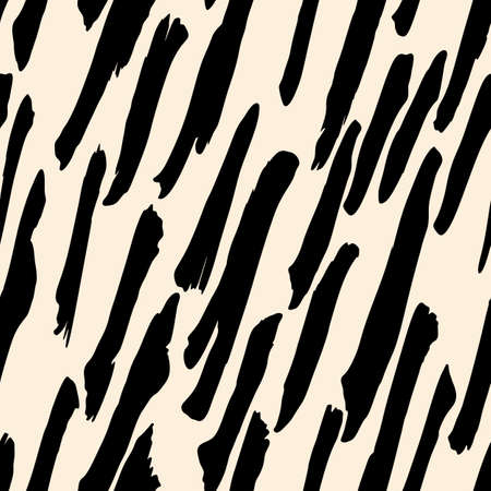 Abstract modern giraffe seamless pattern. Animals trendy background. Beige and black decorative vector stock illustration for print, card, postcard, fabric, textile. Modern ornament of stylized skinのイラスト素材
