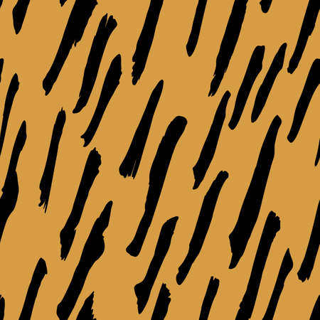 Abstract modern giraffe seamless pattern. Animals trendy background. Beige and black decorative vector stock illustration for print, card, postcard, fabric, textile. Modern ornament of stylized skinのイラスト素材