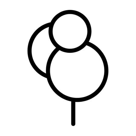 Black and white template tree icon. Vector symbol sign isolated on white background. Trees flat line icons set. Plants, landscape design. Business idea conceptのイラスト素材