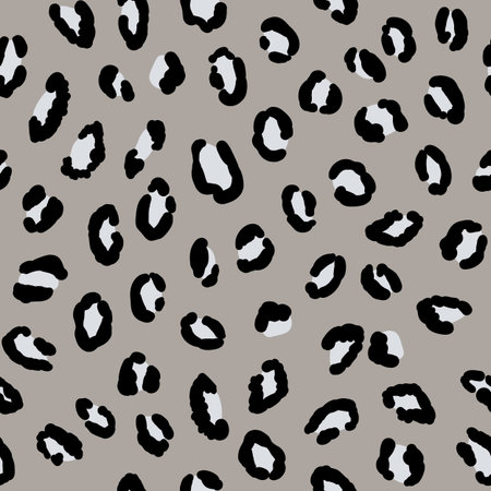 Abstract modern leopard seamless pattern. Animals trendy background. Grey and black decorative...