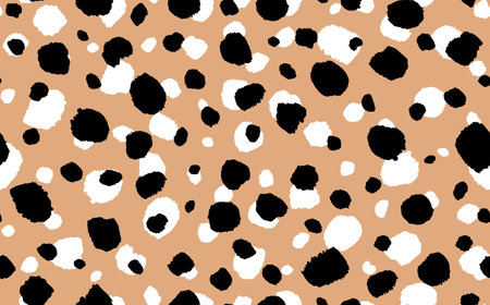 Abstract modern leopard seamless pattern. Animals trendy background. Beige and black decorative...