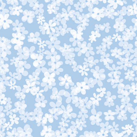 Floral seamless with hand drawn color flowers. Cute summer background. Modern floral compositions. Fashion vector stock illustration for wallpaper, posters, card, fabric, textileのイラスト素材