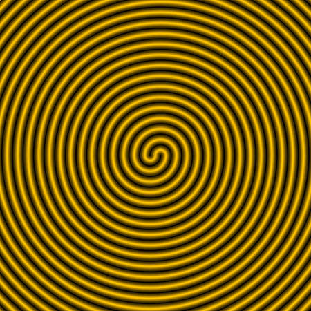 Abstract golden candy spiral background. Modern design for banner, cover, flyer, postcard, poster, other. Round vector illustration. Geometric circular patternの写真素材