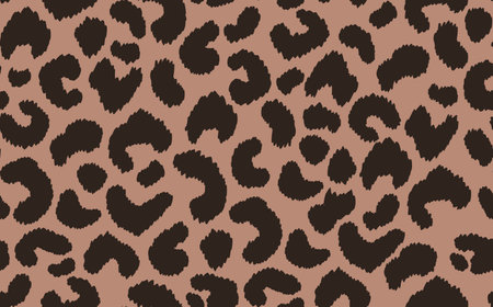 Abstract modern leopard seamless pattern. Animals trendy background. Beige and black decorative vector stock illustration for print, card, postcard, fabric, textile. Modern ornament of stylized skinのイラスト素材