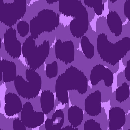 Abstract modern leopard seamless pattern. Animals trendy background. Purple decorative vector stock...