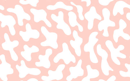 Abstract modern leopard seamless pattern. Animals trendy background. Pink and white decorative vector stock illustration for print, card, postcard, fabric, textile. Modern ornament of stylized skin.のイラスト素材