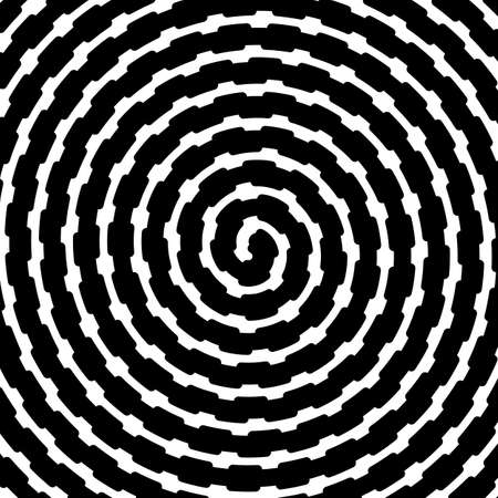 Swirl hypnotic black and white spiral. Monochrome abstract background. Vector flat geometric illustration.Template design for banner, website, template, leaflet, brochure, posterのイラスト素材