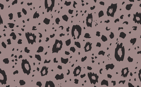 Abstract modern leopard seamless pattern. Animals trendy background. Beige and black decorative...