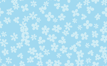 Floral seamless with hand drawn color flowers. Cute summer background. Modern floral compositions. Fashion vector stock illustration for wallpaper, posters, card, fabric, textileのイラスト素材