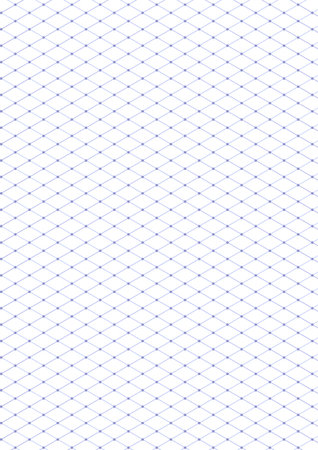 Graph paper. Printable isometric color grid paper with color lines. Geometric background for school, textures, notebook, diary, notes, print, books. Realistic lined paper blank size A4