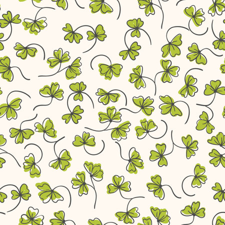 Trendy seamless floral pattern with ornament. Colorful flowers on light background. Simple minimalistic pattern with nature elements. Vector illustration for fabric, textile, poster, invitation.のイラスト素材