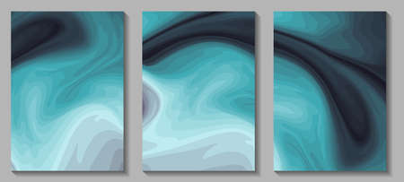 Fluid art. Modern artwork mesh gradient background. Mixture of colorful paint splash liquid. Abstract holographic texture, gradient waves. Vector design for banner, flyer, card, cover, invitationのイラスト素材