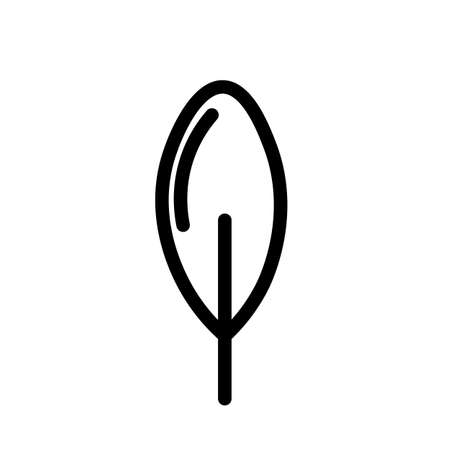 Black and white template tree icon. Vector symbol sign isolated on white background. Trees flat line icons set. Plants, landscape design. Business idea conceptのイラスト素材