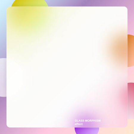 Modern background with glass morphism vector effect. Transparent glass card design. Glassmorphism...