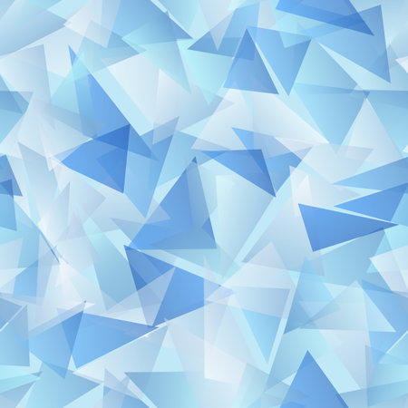 Polygonal blue mosaic background. Abstract low poly vector illustration. Triangular seamless...