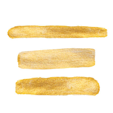 Watercolor golden smear on white background. Vector illustration for web, template, posters, card, decoration,wrapping paper. Contrast colorful colors abstract pattern. Textured wavesのイラスト素材