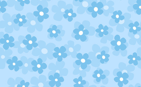 Floral seamless with hand drawn color flowers. Cute summer background. Modern floral compositions. Fashion vector stock illustration for wallpaper, posters, card, fabric, textileのイラスト素材