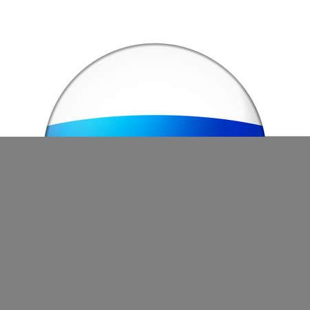 Glass light ball with flag of Russia. Round sphere, template icon. Russian national symbol. Glossy realistic ball, 3D abstract vector illustration highlighted on a white background. Big bubbleのイラスト素材
