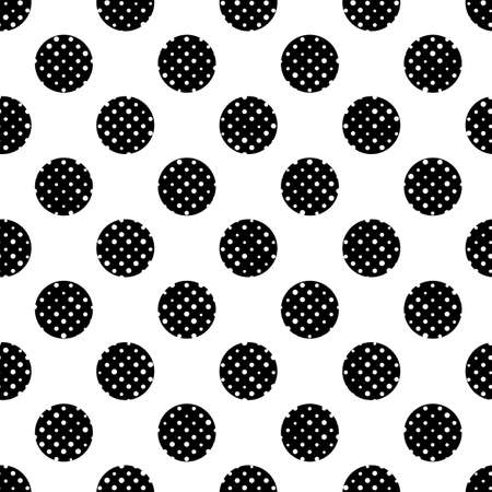 Abstract fashion monochrome polka dots background. Black and white seamless pattern with textured circles. Template design for invitation, poster, card, flyer, banner, textile, fabric. Halftone cardのイラスト素材