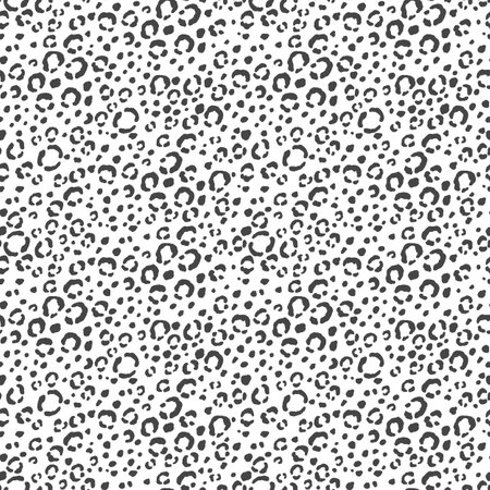 Abstract modern leopard seamless pattern. Animals trendy background. Black and white decorative vector illustration for print, card, postcard, fabric, textile. Modern ornament of stylized skinのイラスト素材