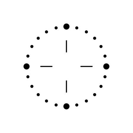 Target aim icon, archer sports game symbol. Game aiming sight dot pointer. Shoot sniper rifle focus cursor. Bullseye mark targeting. Isolated vector illustrationのイラスト素材