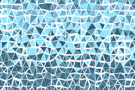 Polygonal blue mosaic background. Abstract low poly vector illustration. Triangular pattern, copy...