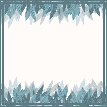 Print for kerchief, bandana, scarf, handkerchief, shawl, neck scarf. Squared pattern with ornament for fabric, textile, silk products. Paisley vector with abstract leaves. Floral folk traceryのイラスト素材