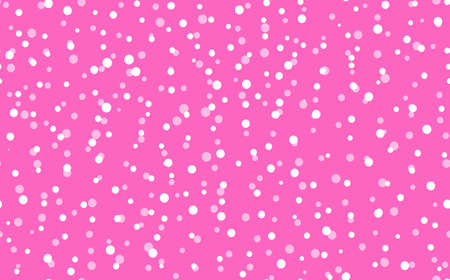 Abstract hand drown polka dots background. Pink dotted seamless pattern with white circles. Template design for invitation, poster, card, flyer, textile, fabricのイラスト素材