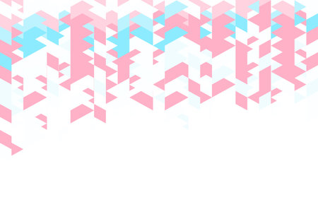 Polygonal blue, pink mosaic background. Abstract low poly vector illustration. Triangular pattern, copy space. Template geometric business design with triangle for poster, banner, card, flyerのイラスト素材