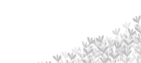 Floral web banner with drawn color exotic leaves. Nature concept design. Modern floral compositions with summer branches. Vector illustration on the theme of ecology, natura, environment. Copy spaceのイラスト素材